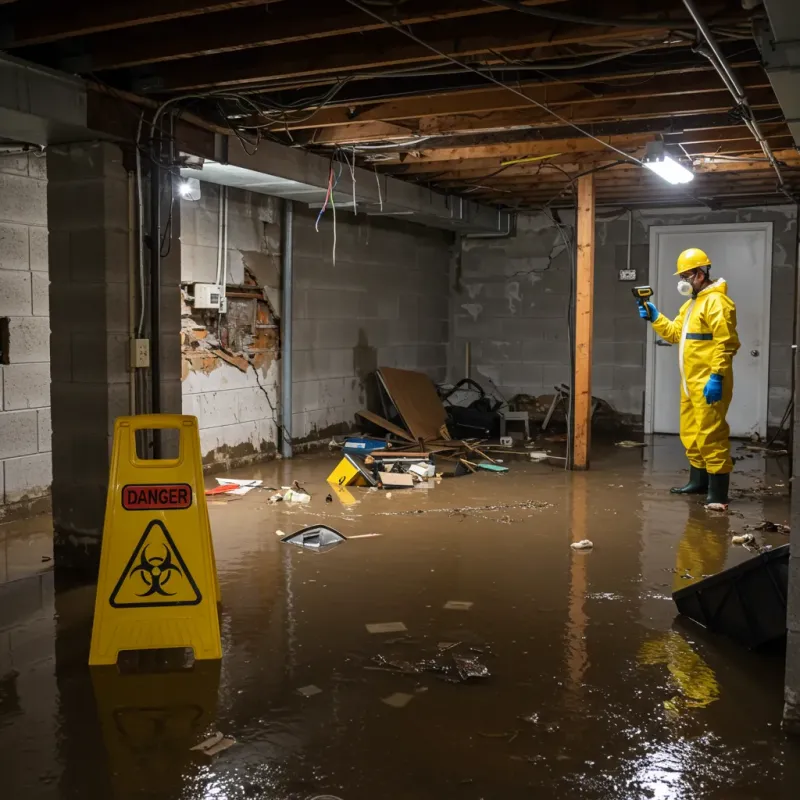 Flooded Basement Electrical Hazard in French Island, WI Property